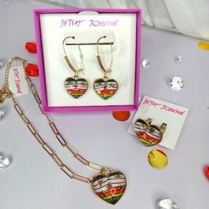 Betsey johnson heart and stars jewelry set